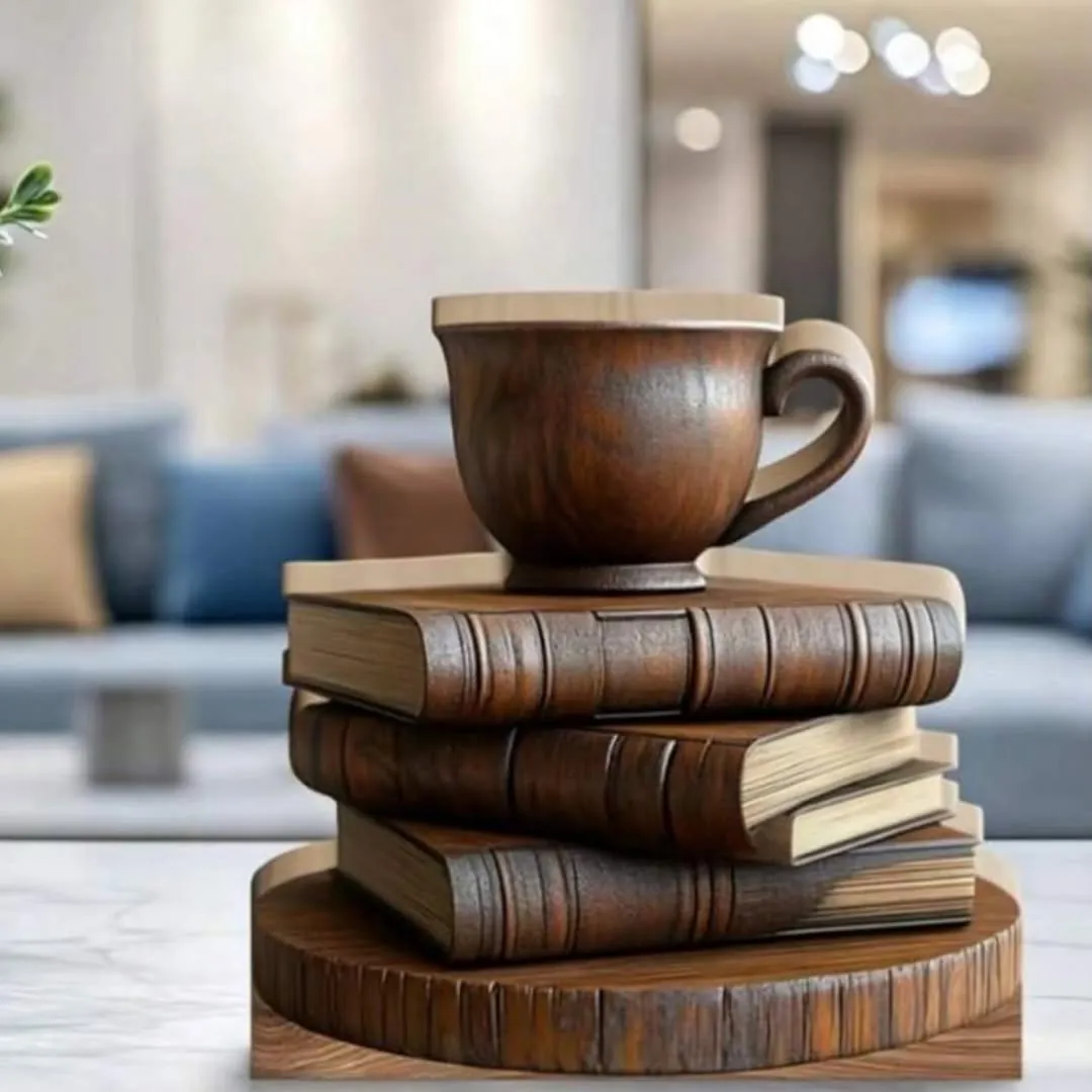 Decorative Book and Cup Home Ornament