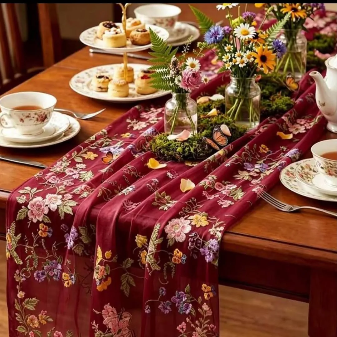 Black Pearl Tulle Tablecloth