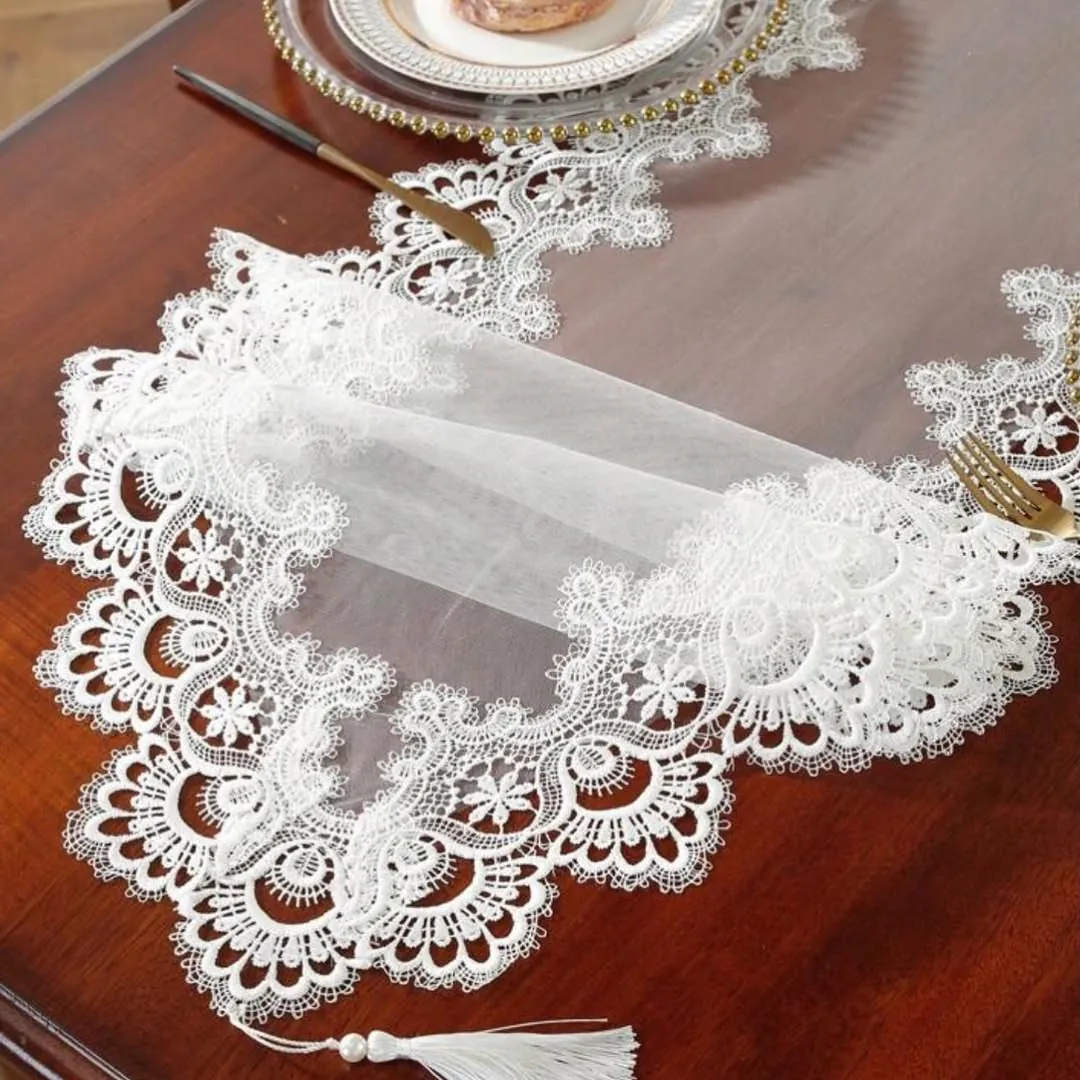 Black Pearl Tulle Tablecloth
