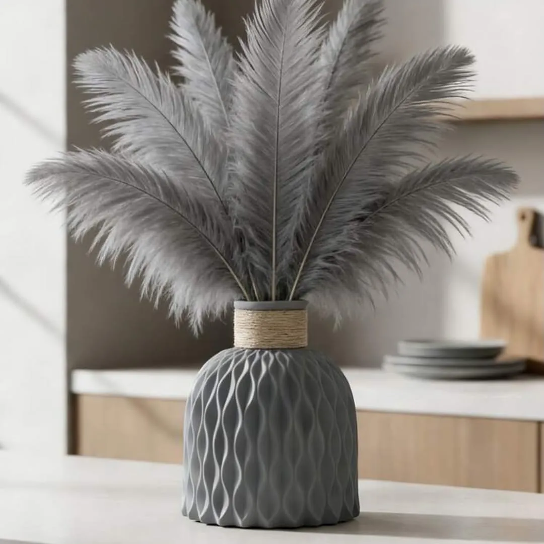 Ceramic Vase with Red Bow