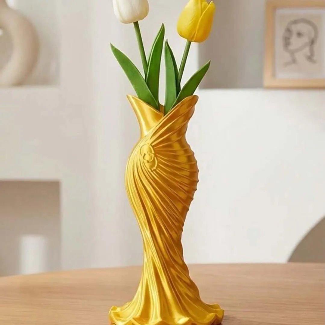 Ceramic Vase with Red Bow