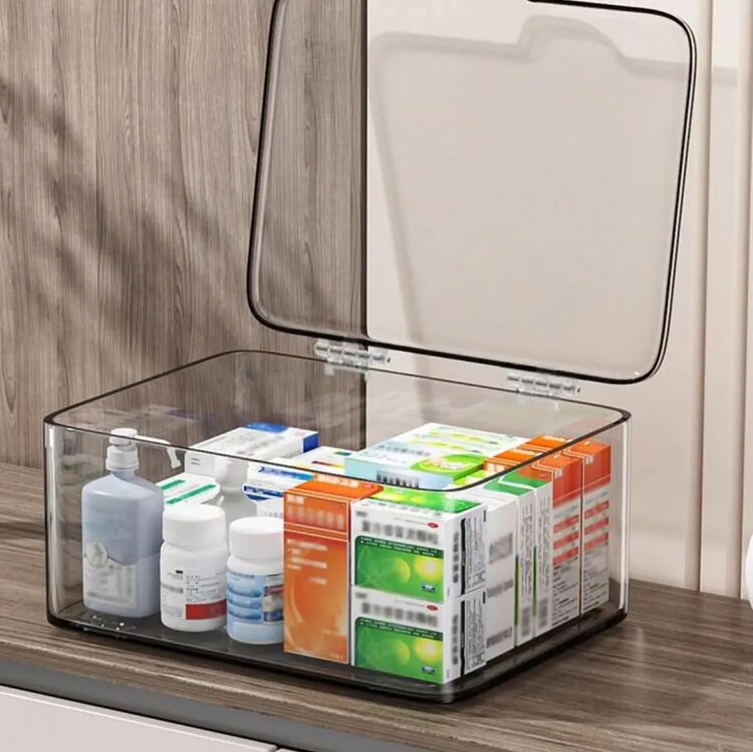Clear Acrylic Medicine Organizer Box