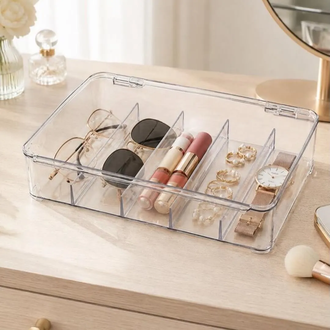 Clear Acrylic Medicine Organizer Box