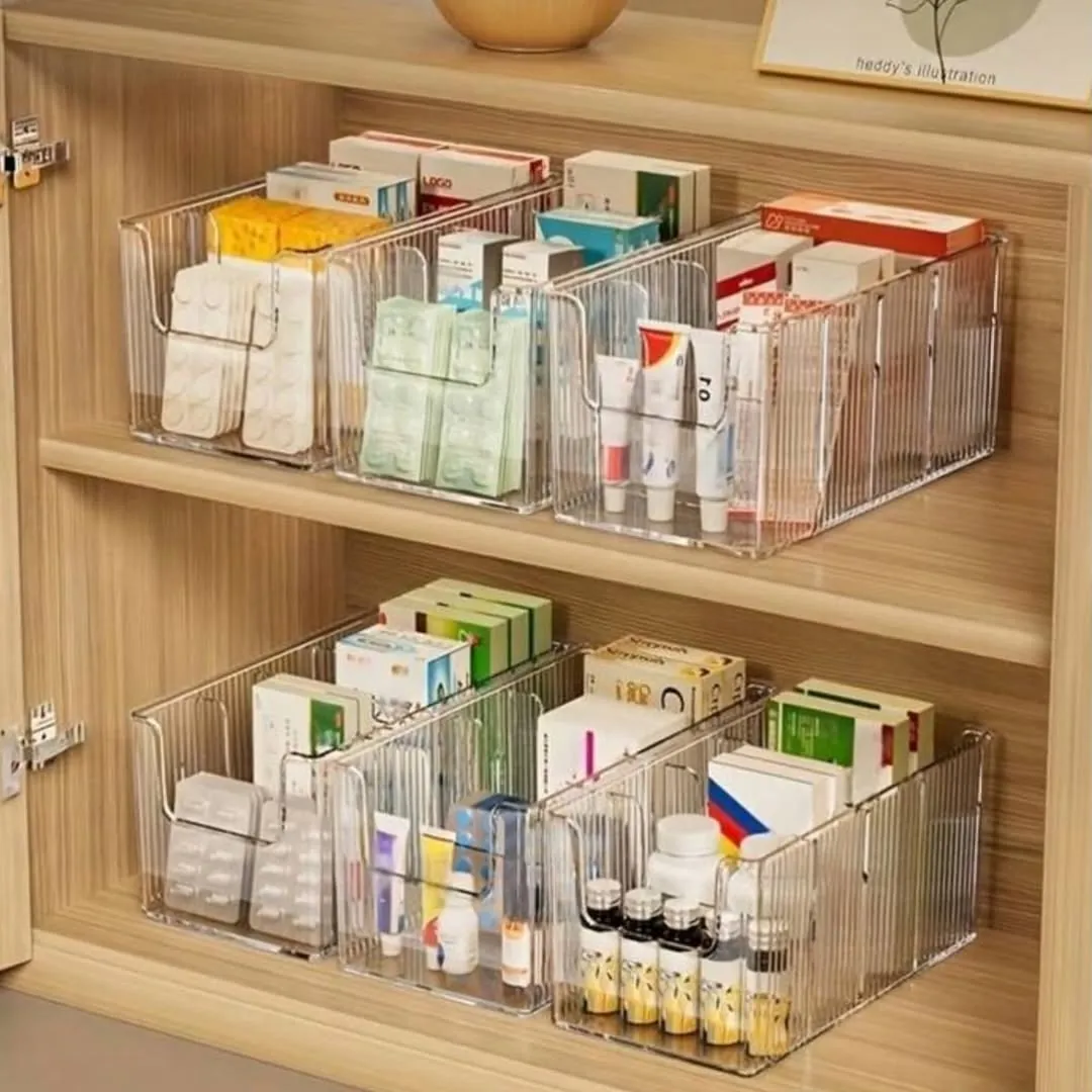 Clear Acrylic Medicine Organizer Box