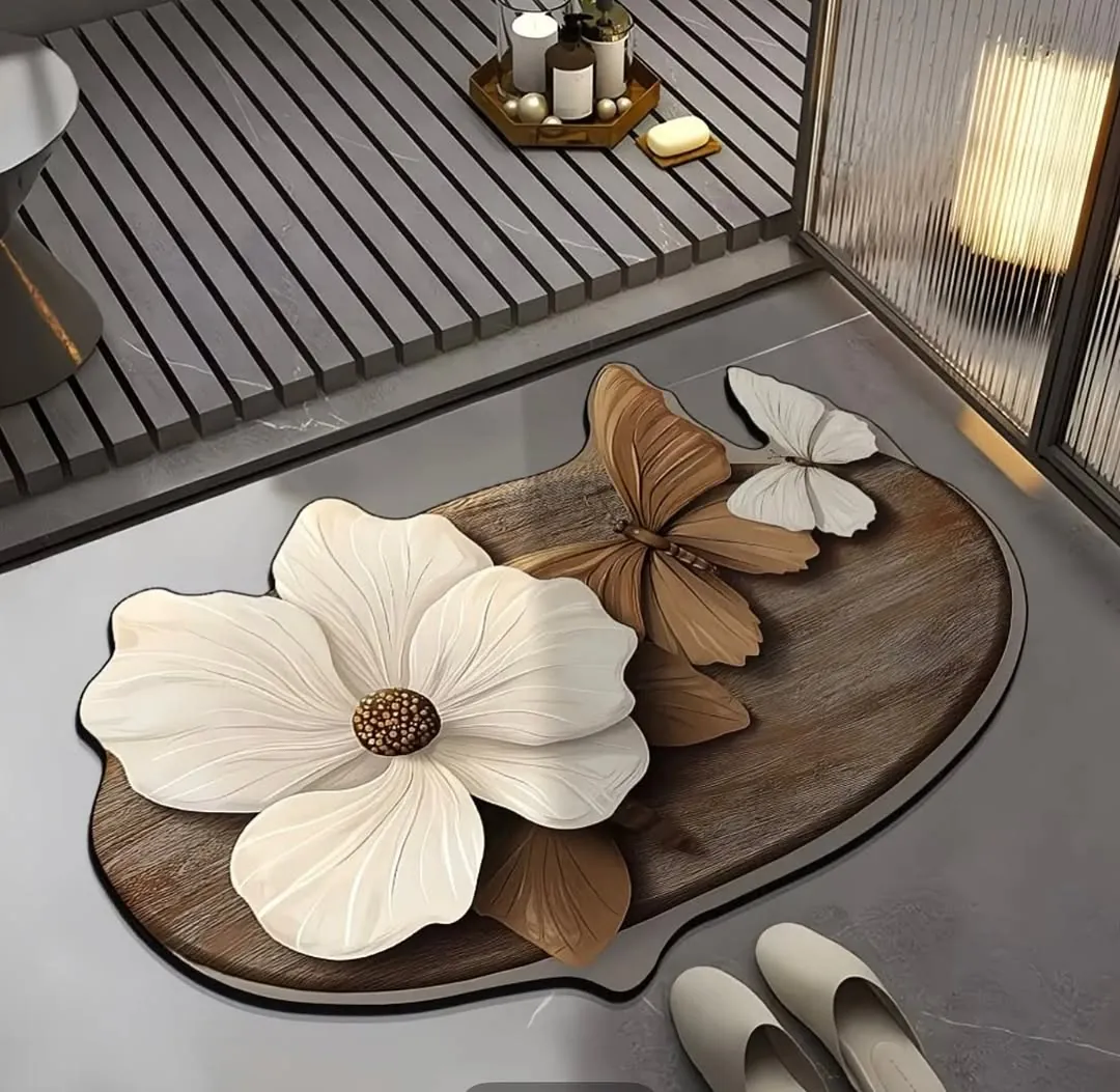 Lotus Flower Decorative Door Mat