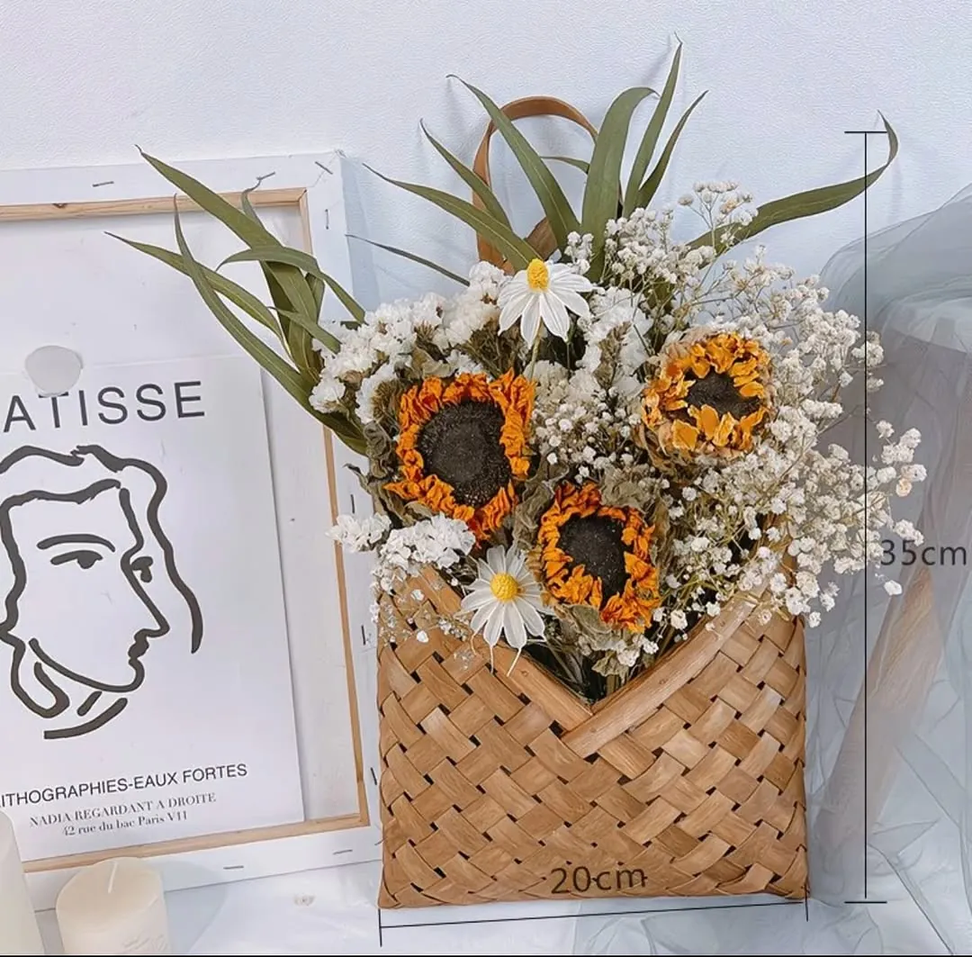Woven Wall-Hanging Flower Basket