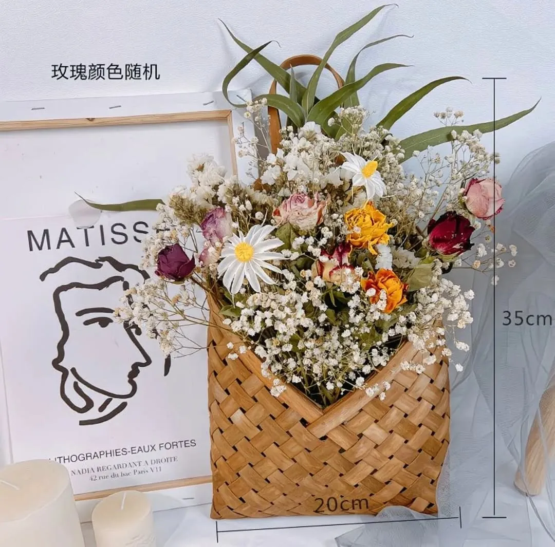Woven Wall-Hanging Flower Basket