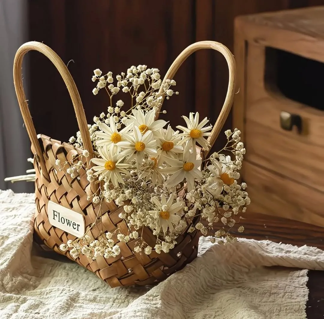 Woven Wall-Hanging Flower Basket