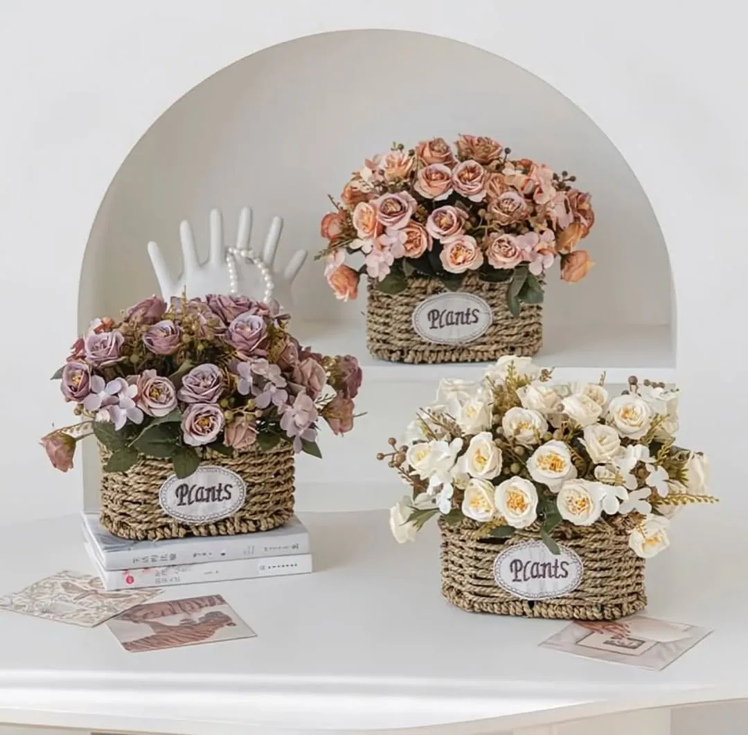 Woven Wall-Hanging Flower Basket