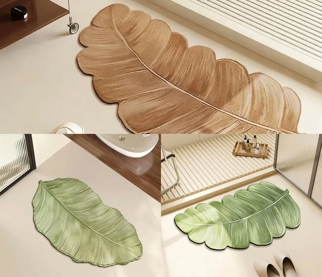 Leaf-Shaped Home Mat