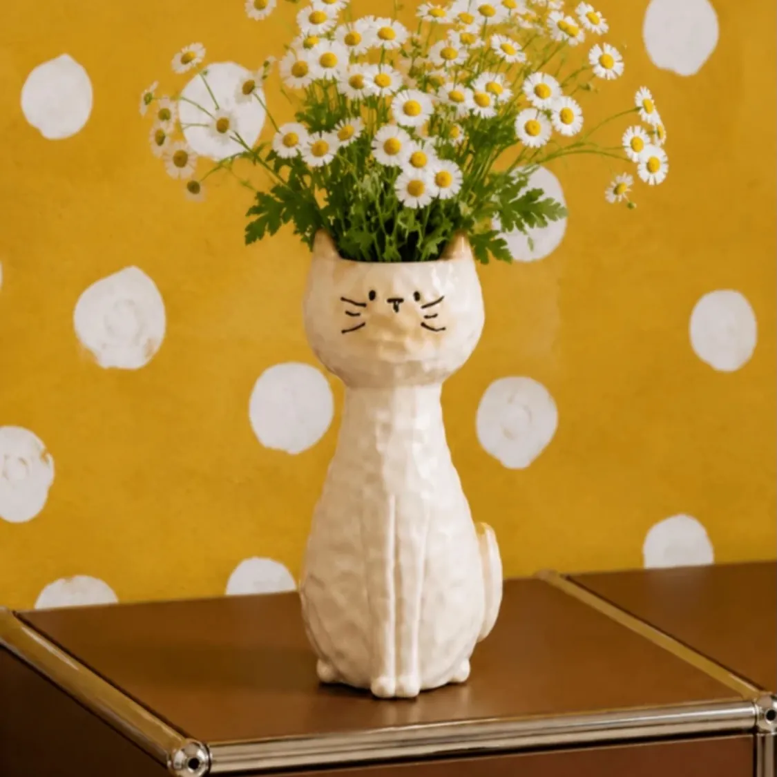 Cat-Shaped Ceramic Plant Pot