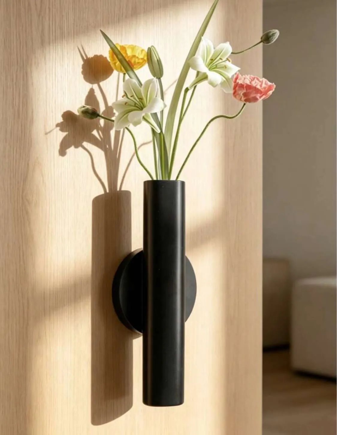 Wooden Wall Vase Decor