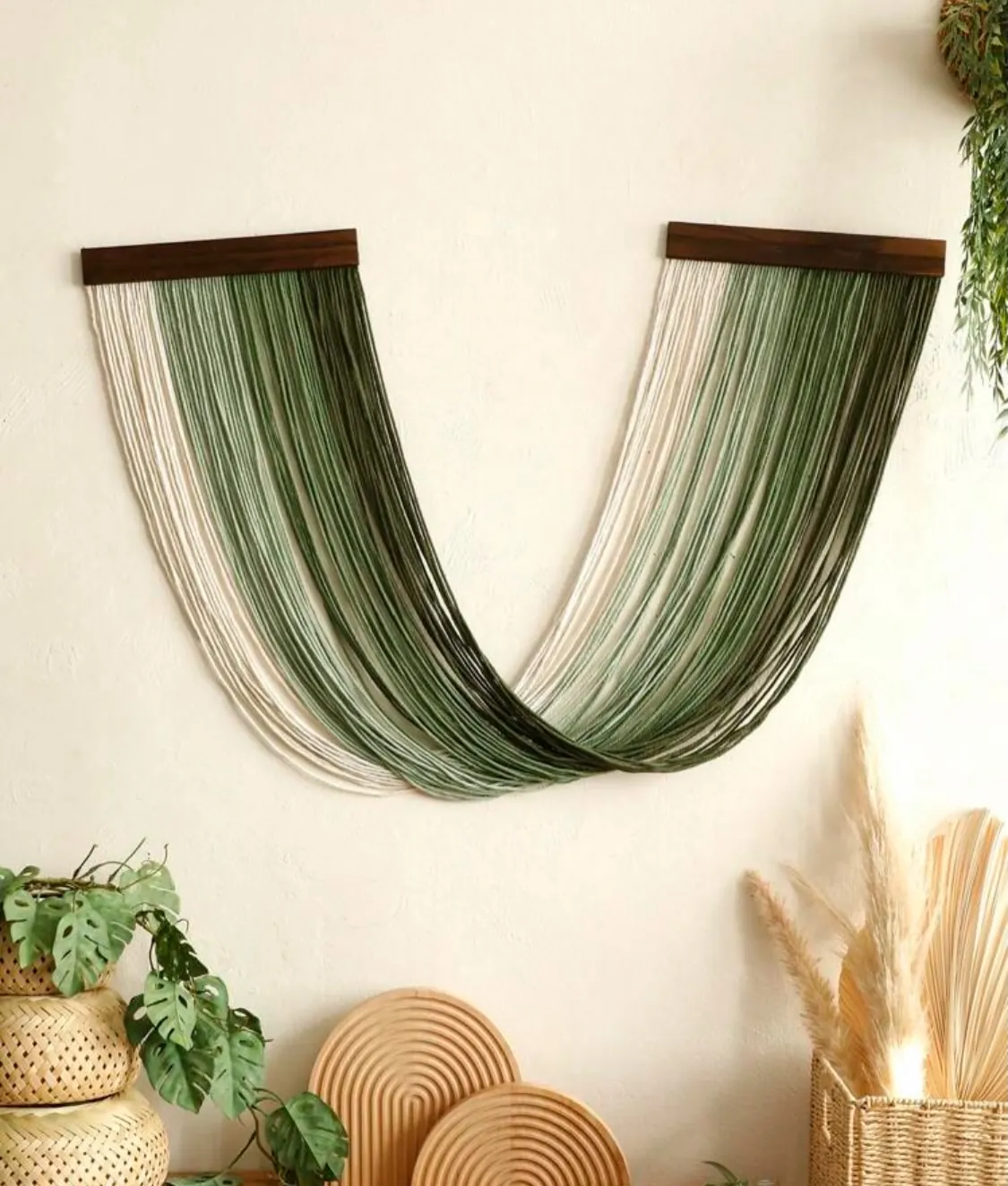 Macrame Wall Hanging Shelf with Feathers