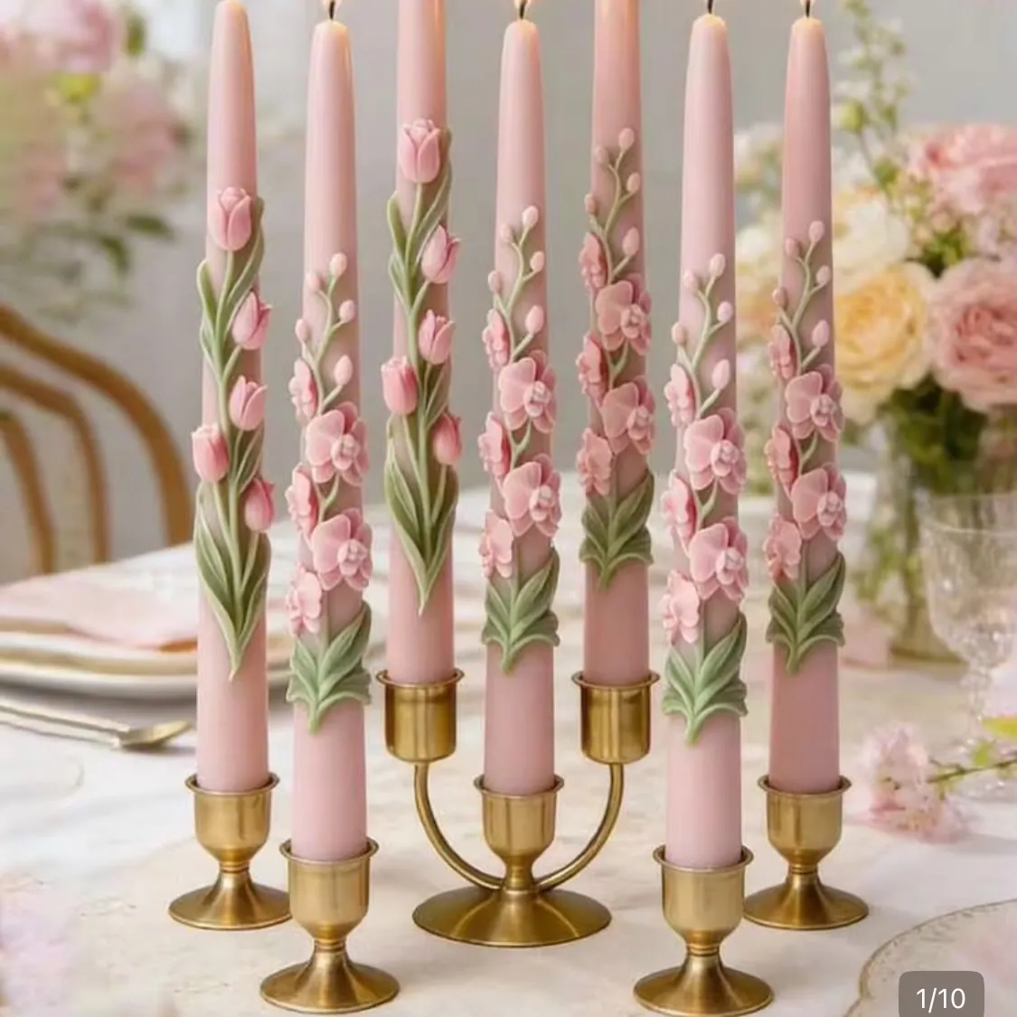 Bow-Shaped Decorative Candles