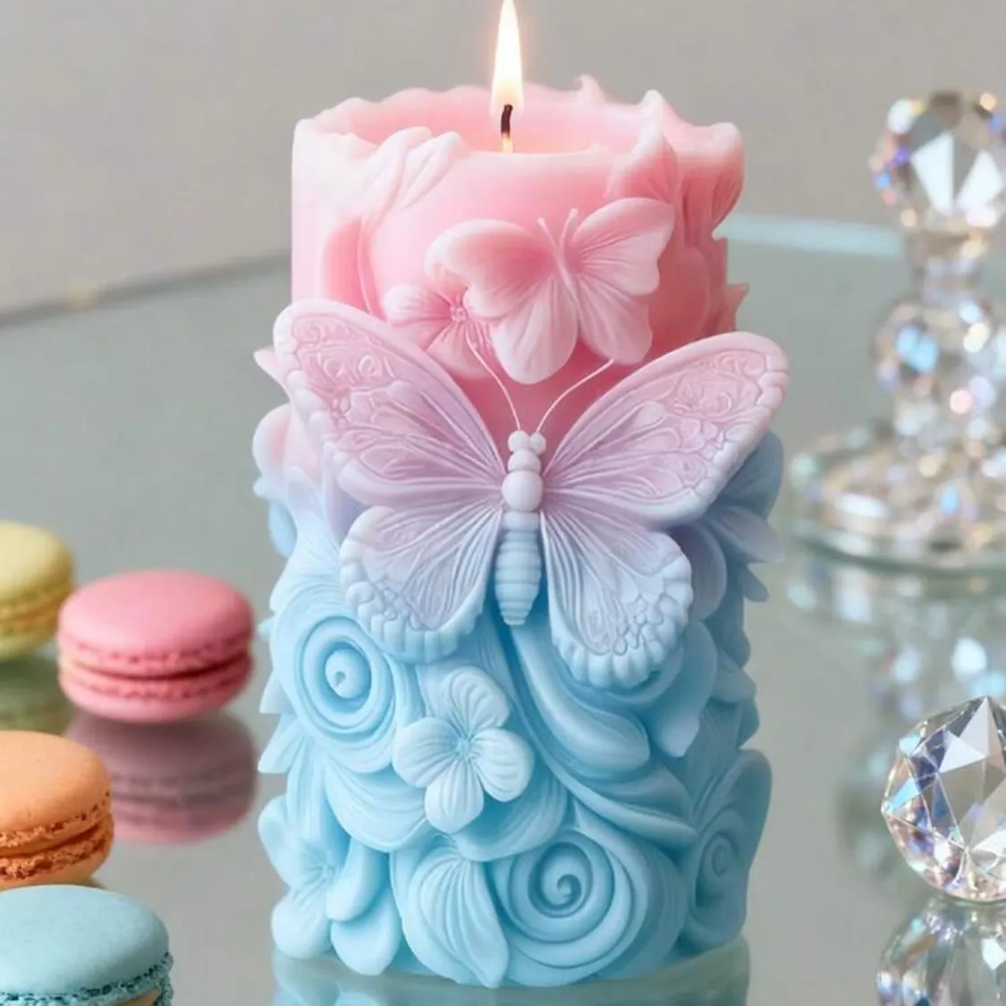 Bow-Shaped Decorative Candles