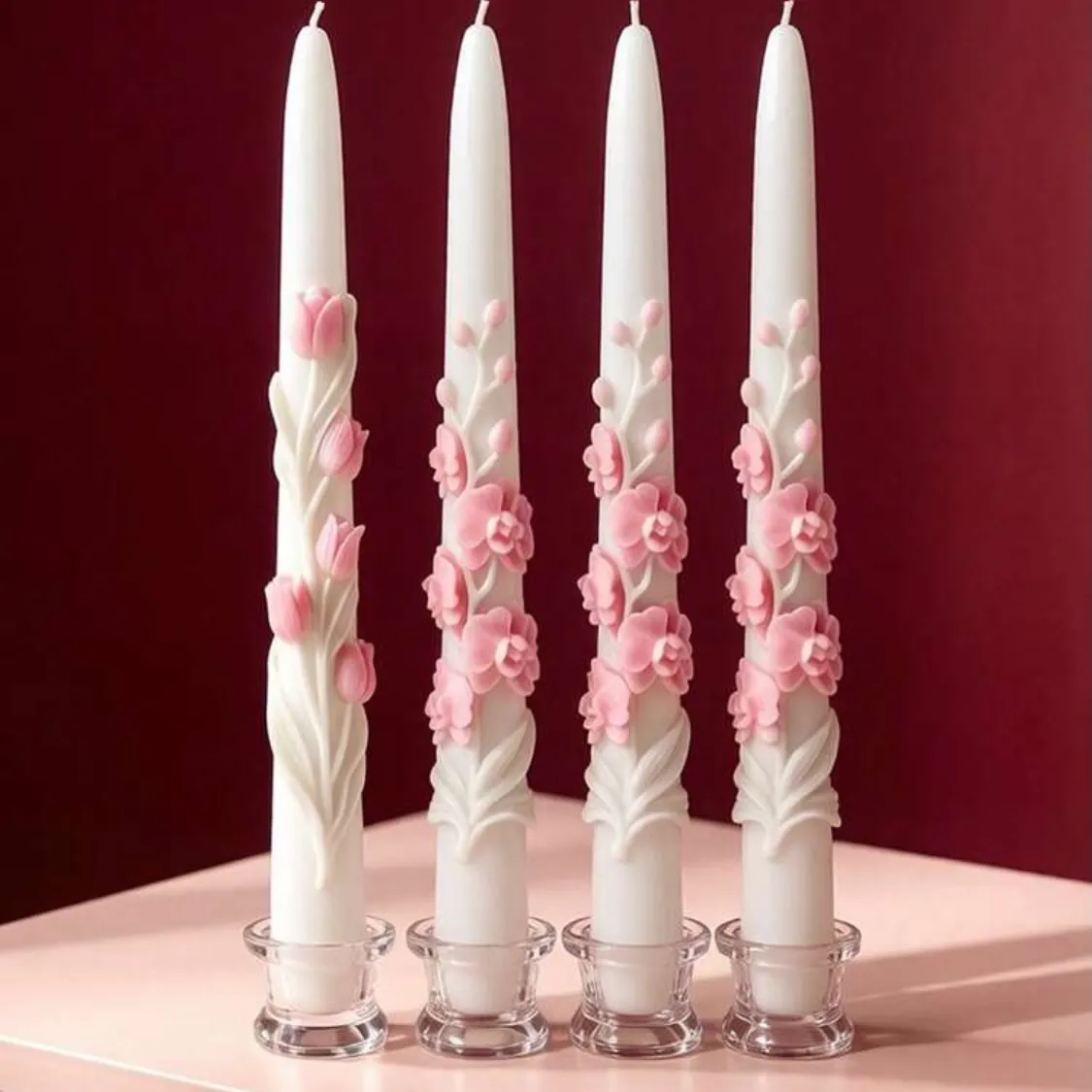 Bow-Shaped Decorative Candles