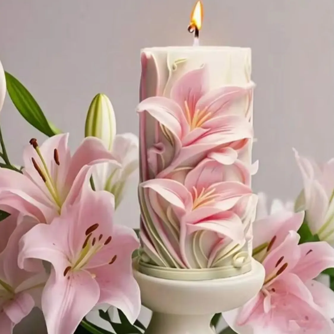Bow-Shaped Decorative Candles