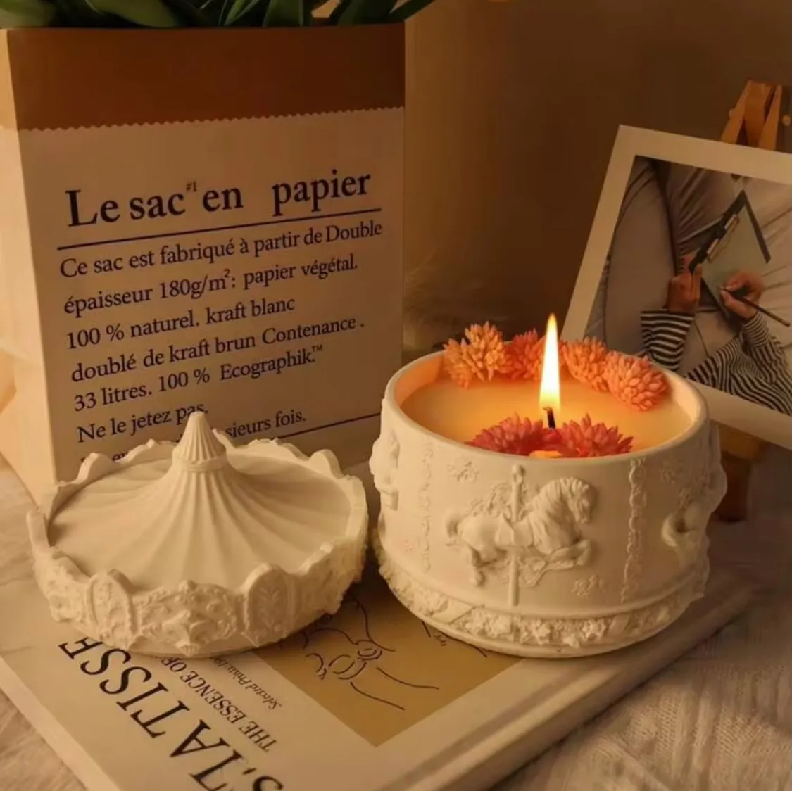 Bow-Shaped Decorative Candles
