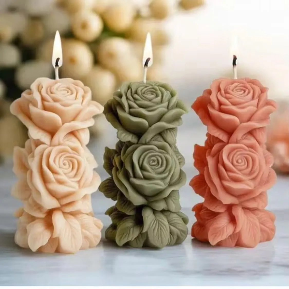 Bow-Shaped Decorative Candles
