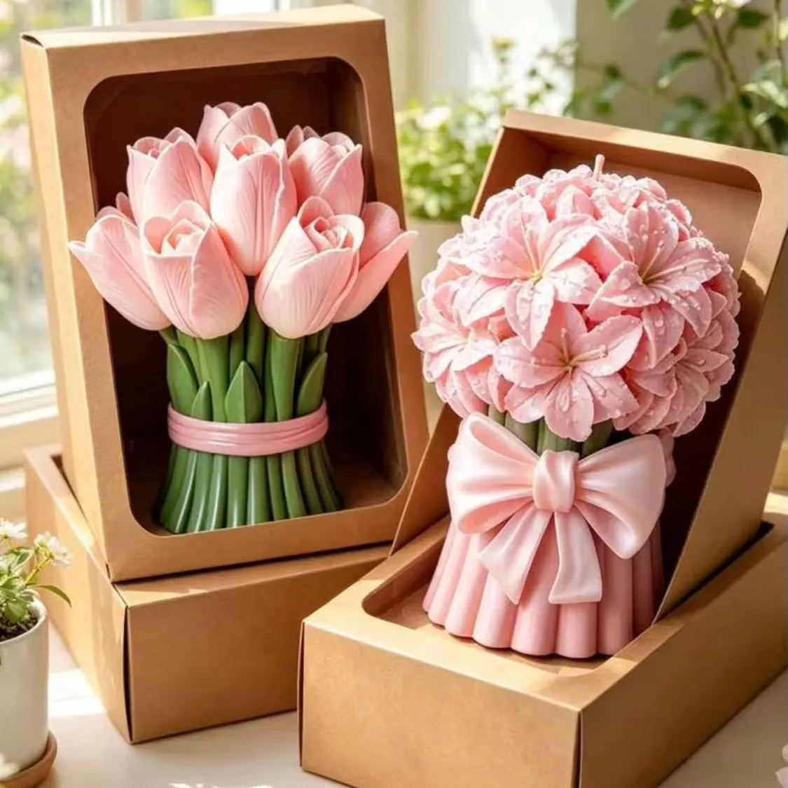 Bow-Shaped Decorative Candles