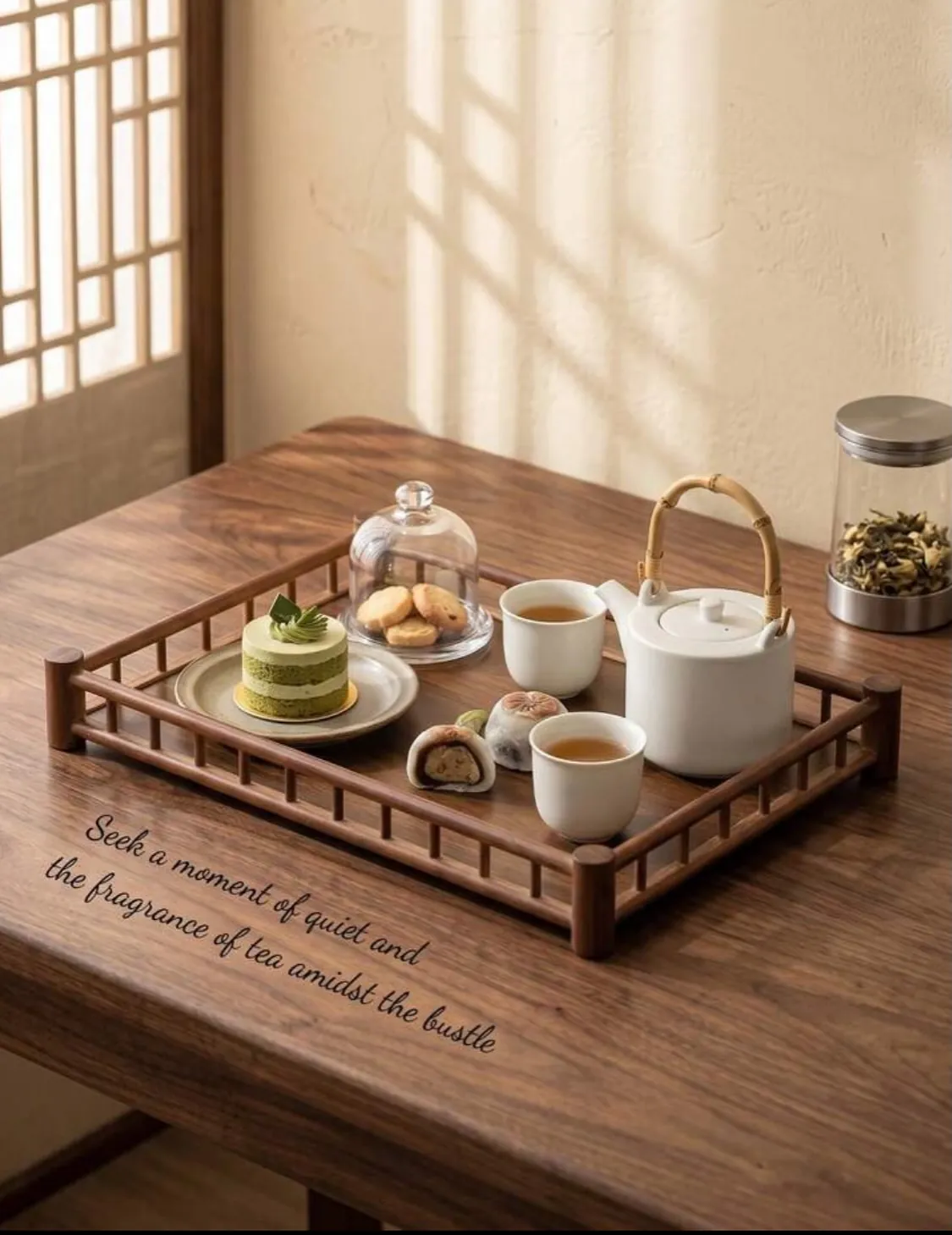 Wooden Decorative Tray Set