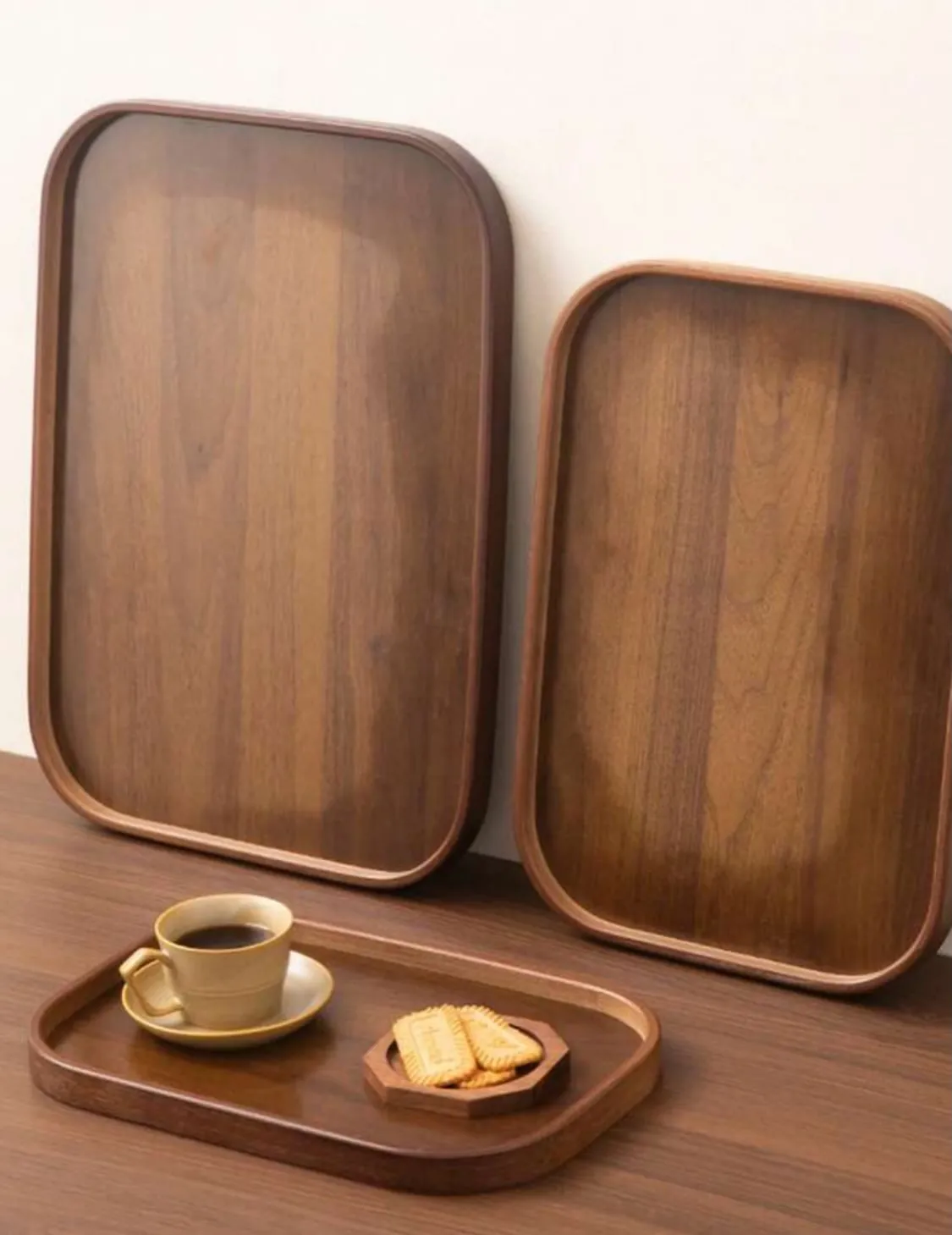 Wooden Decorative Tray Set