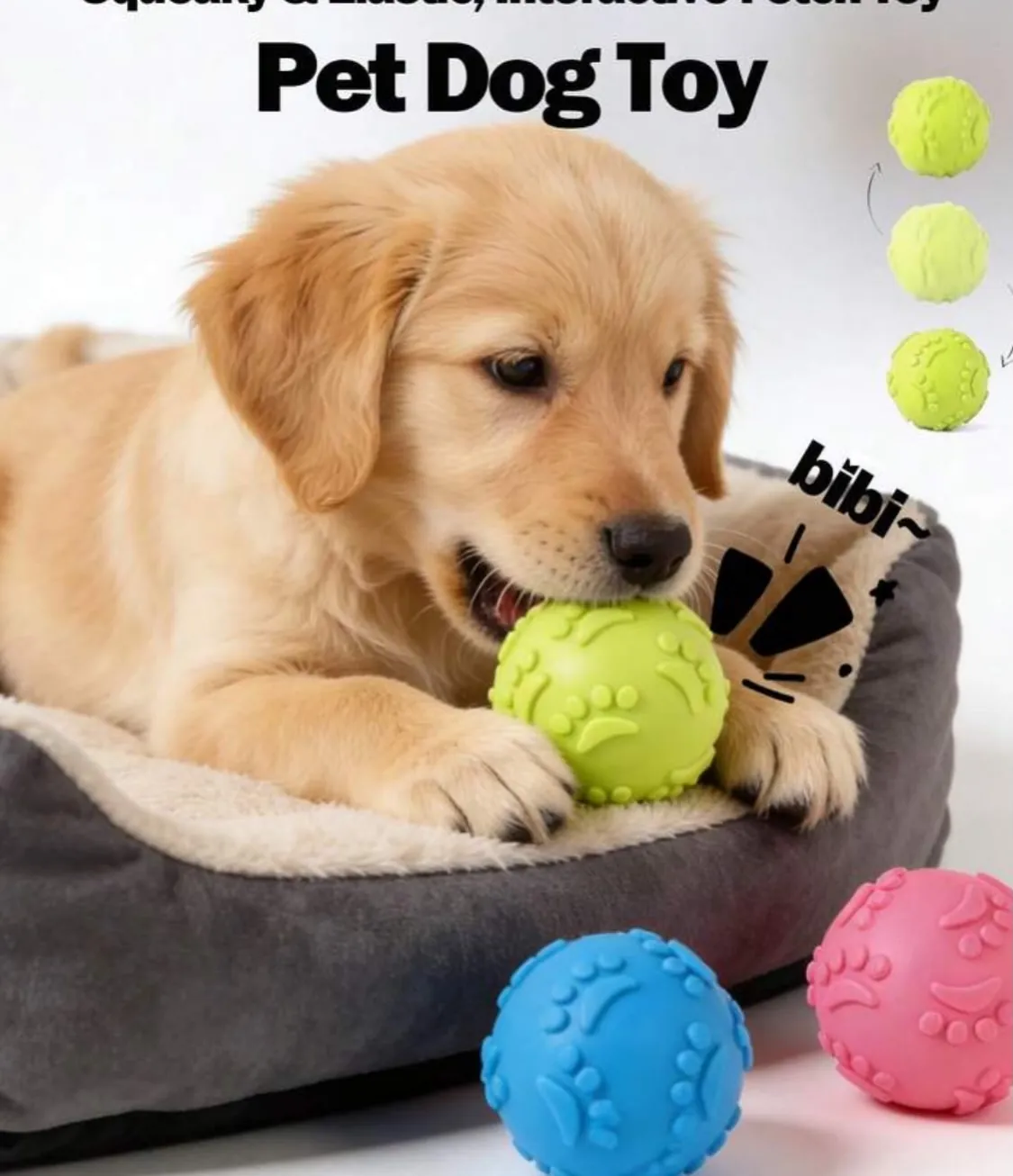 Pink Dog Chew Toys Set