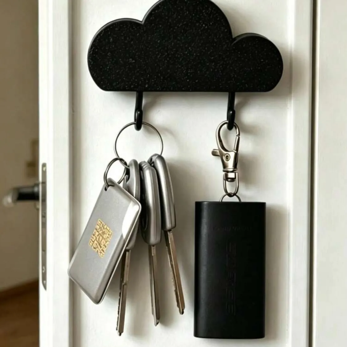Wooden 'Home' Wall Key Holder with Hooks