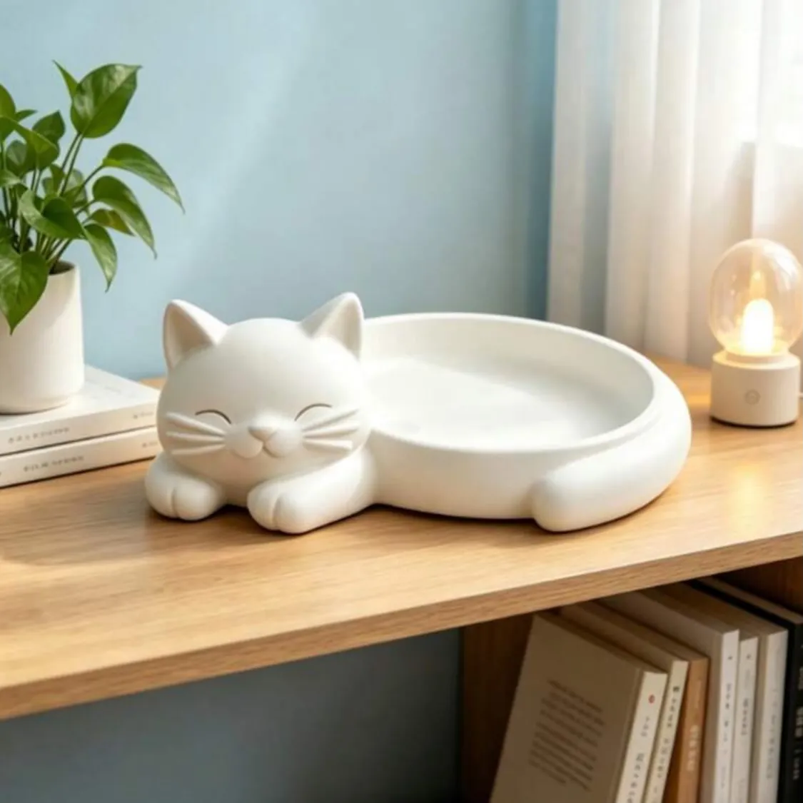 Black and White Striped Decorative Tray