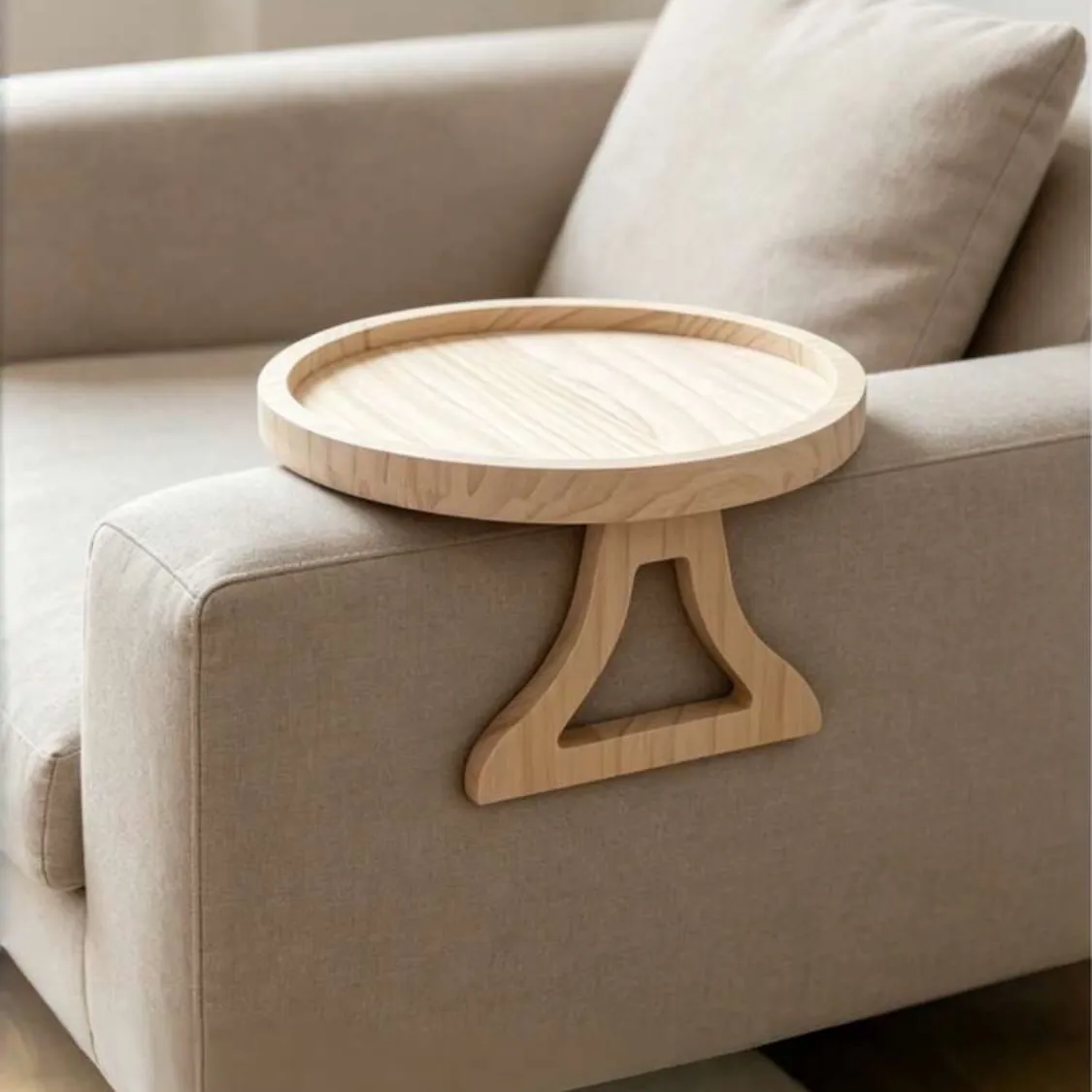 Wooden Sofa Armrest Tray