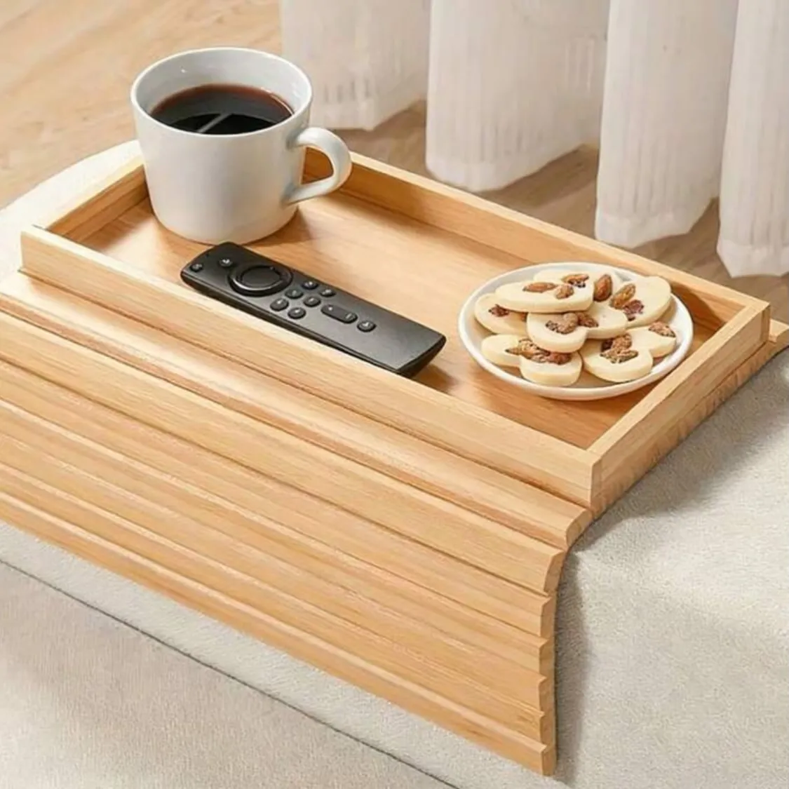 Wooden Sofa Armrest Tray