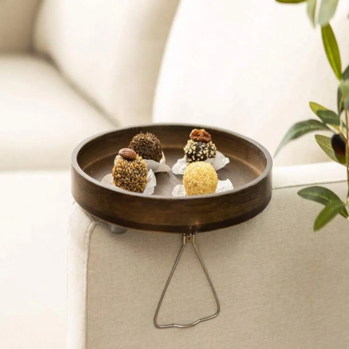 Wooden Sofa Armrest Tray