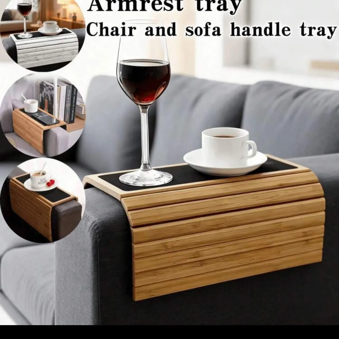Wooden Sofa Armrest Tray