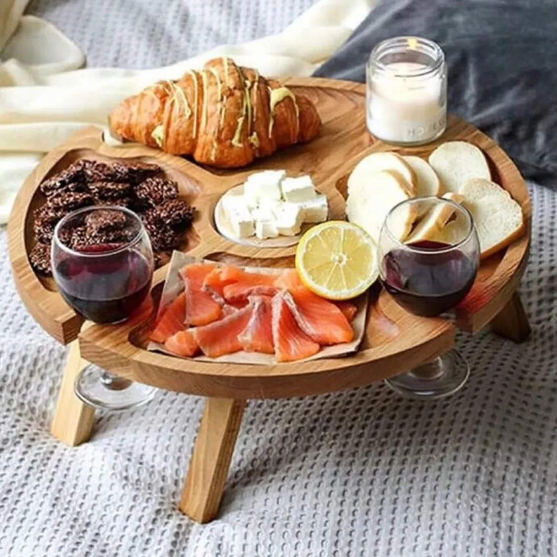 Wooden Sofa Armrest Tray