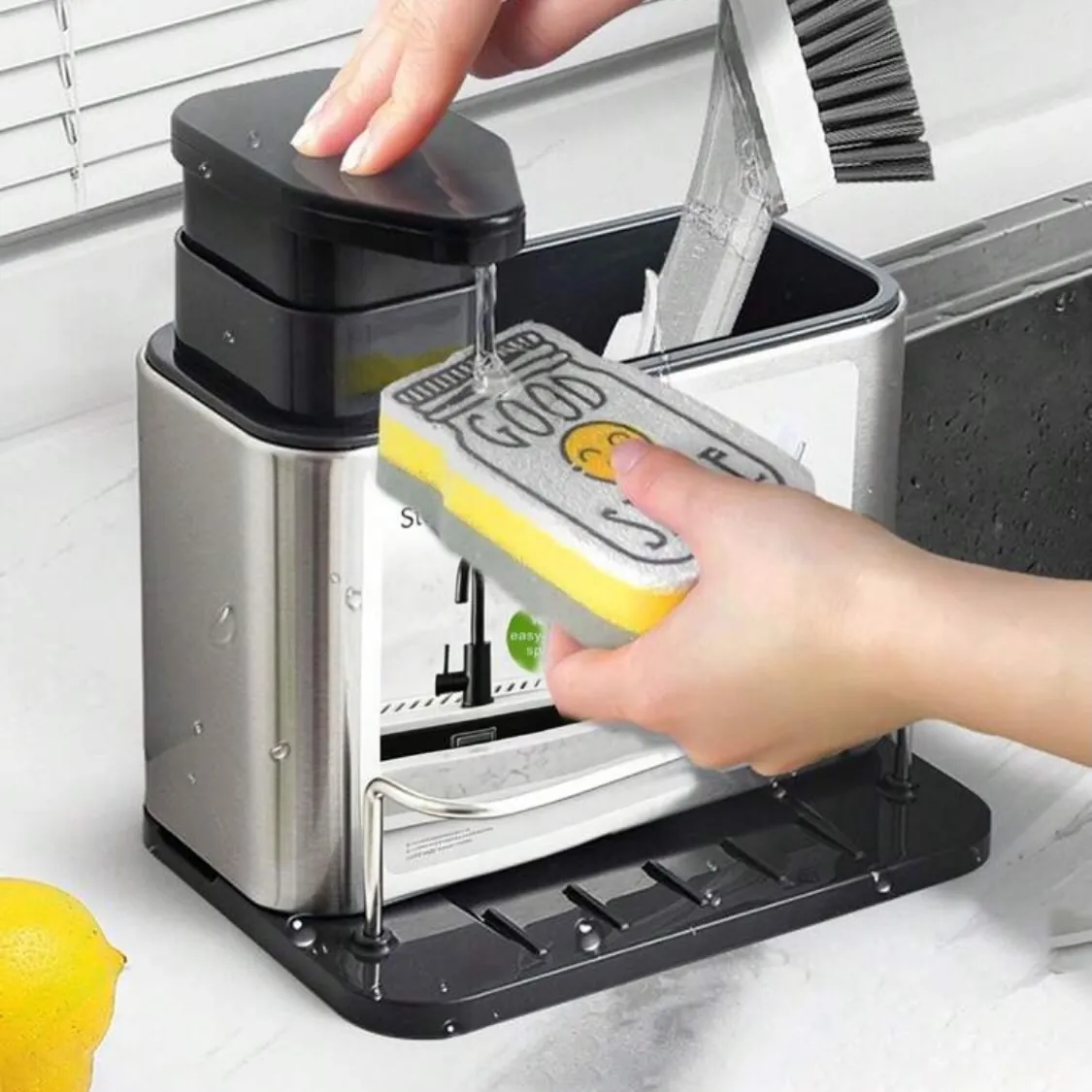 Kitchen Sink Organizer and Soap Dispenser
