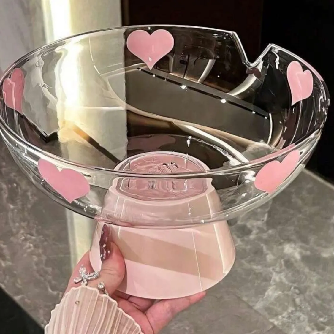 Glass Heart Bowl