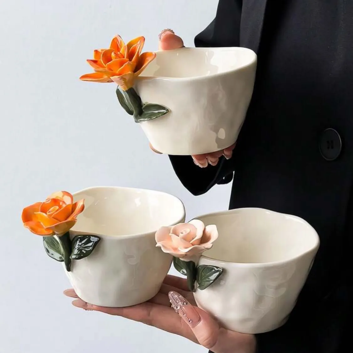 Flower-Shaped Decorative Bowls