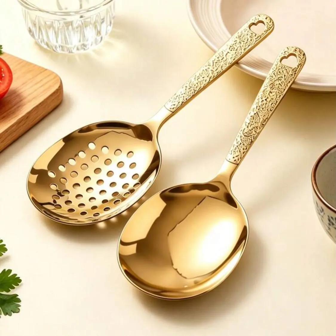 Luxury Golden Spoon and Ladle Set