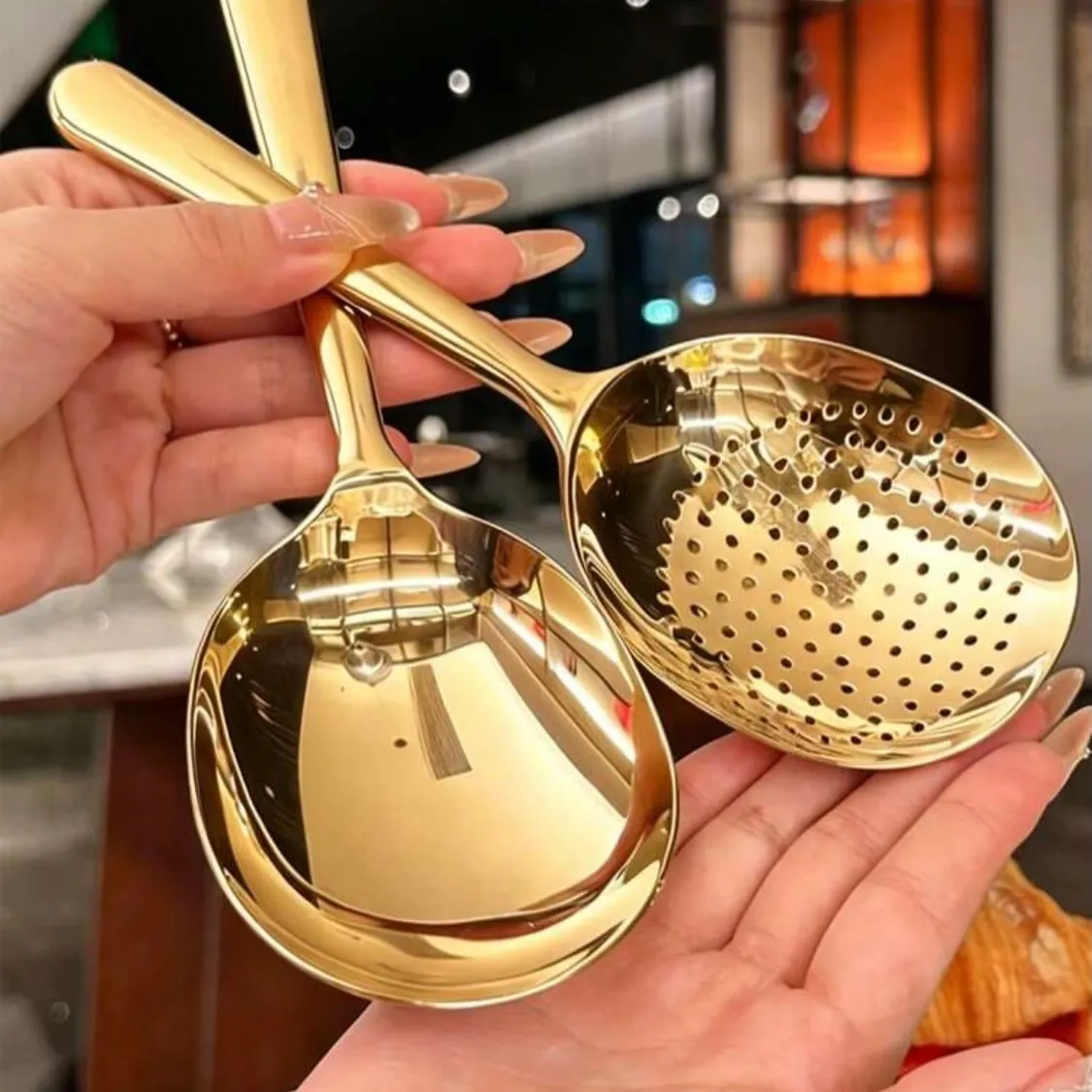 Luxury Golden Spoon and Ladle Set