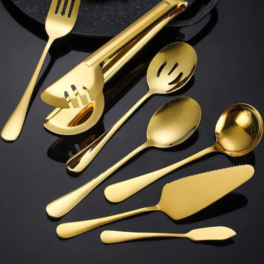 Luxury Golden Spoon and Ladle Set