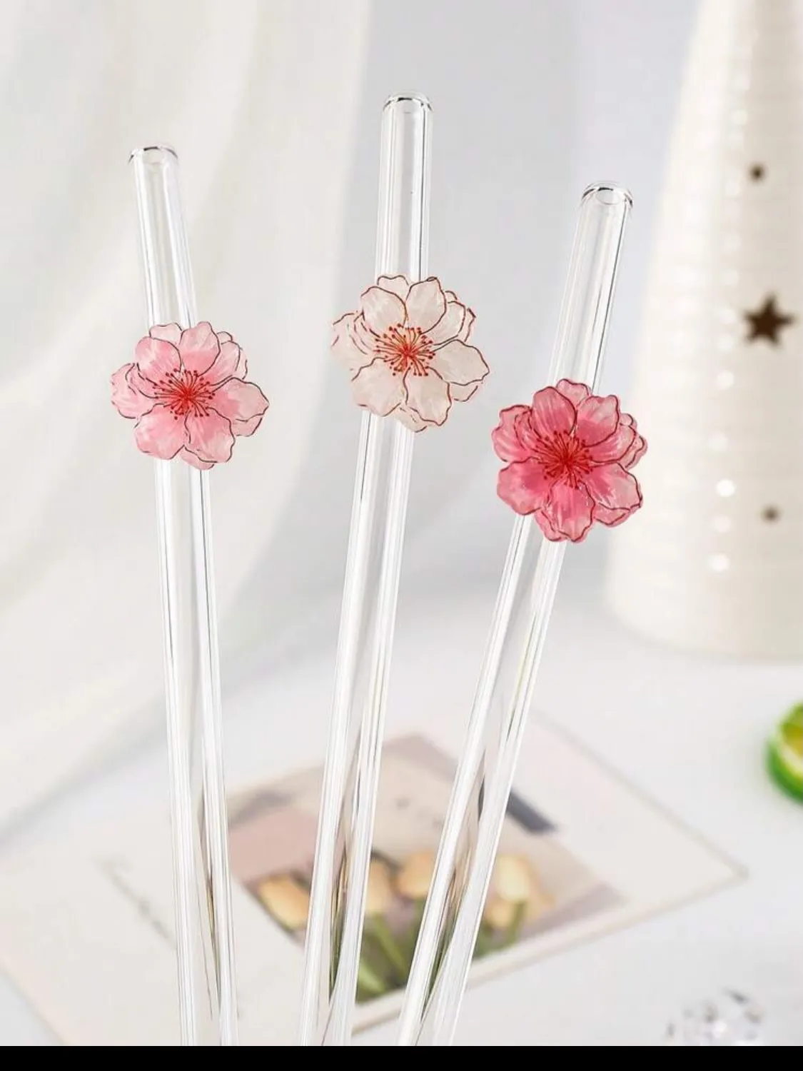 Spiral Glitter Straws with Bows