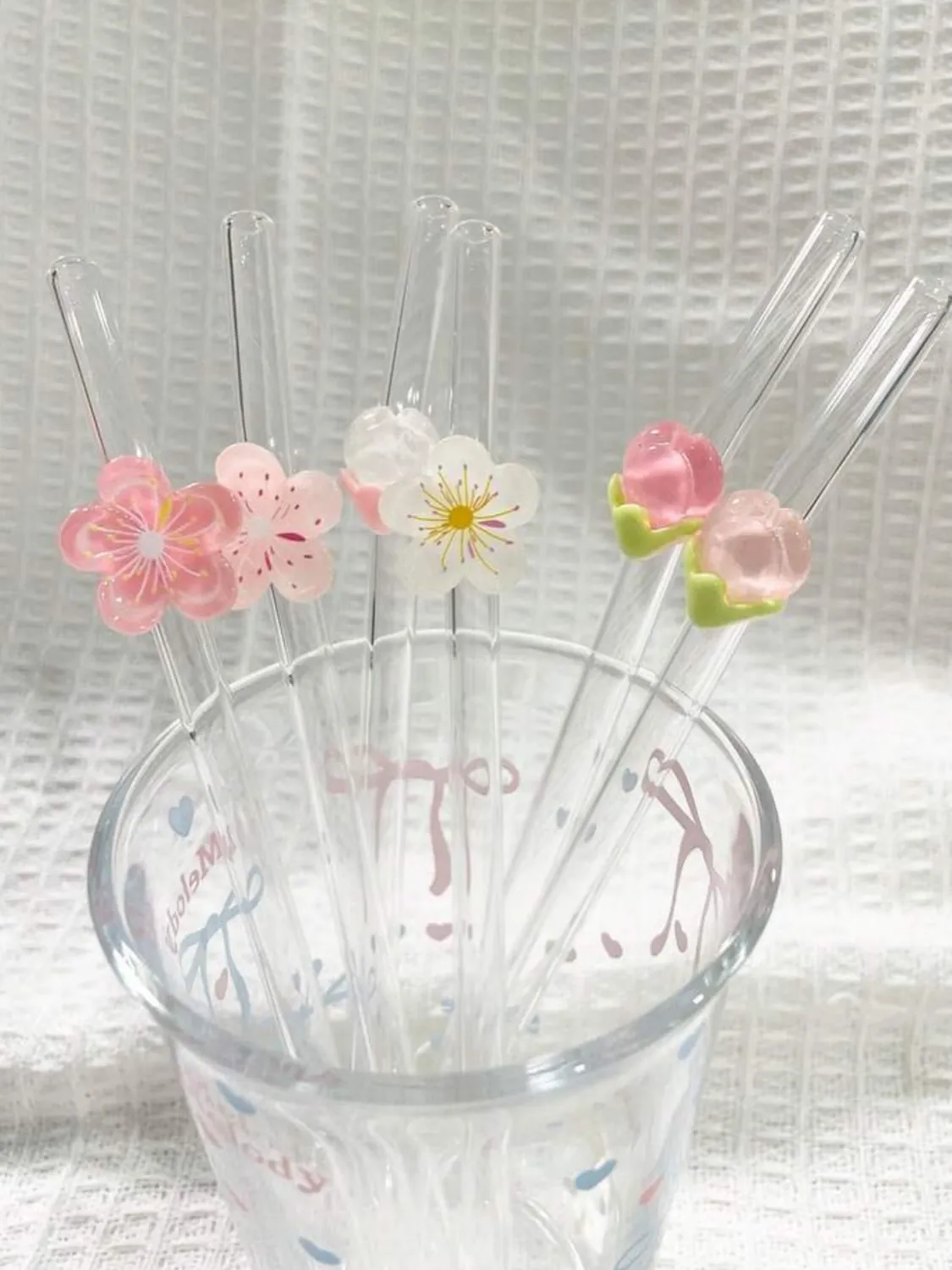 Spiral Glitter Straws with Bows