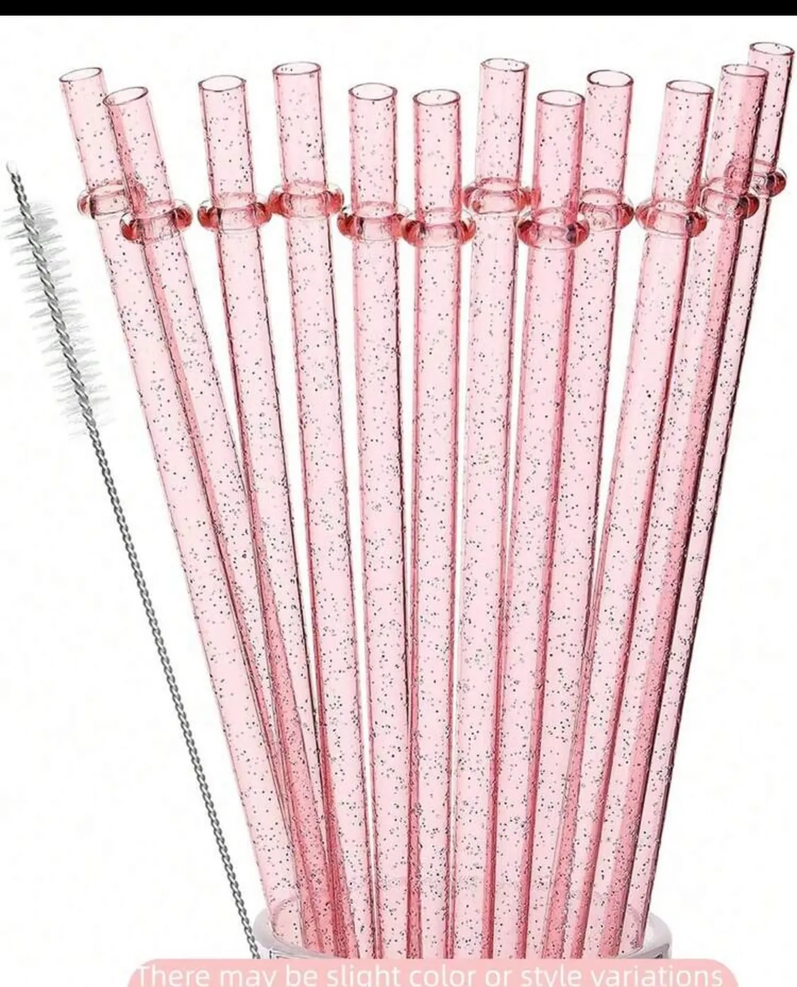 Spiral Glitter Straws with Bows