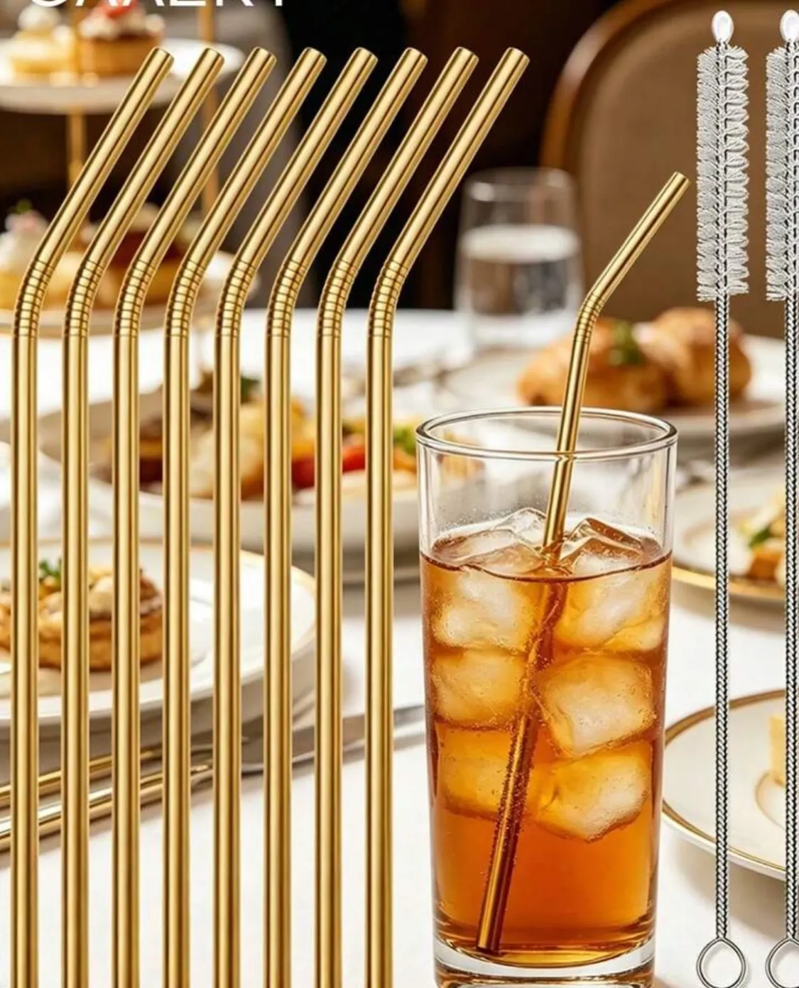 Spiral Glitter Straws with Bows