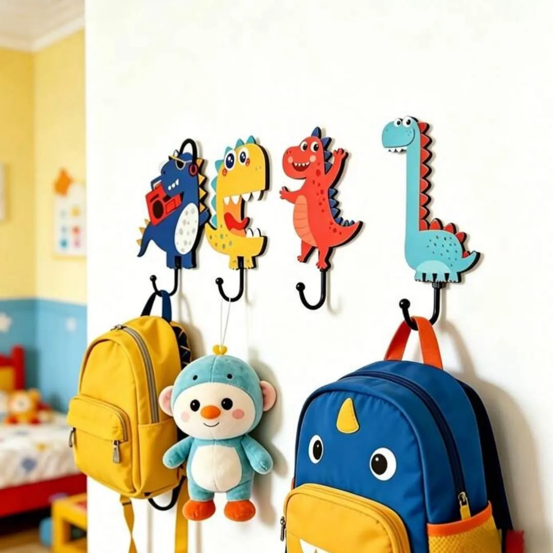 Wooden Children's Clothing Rack with Toy Bin