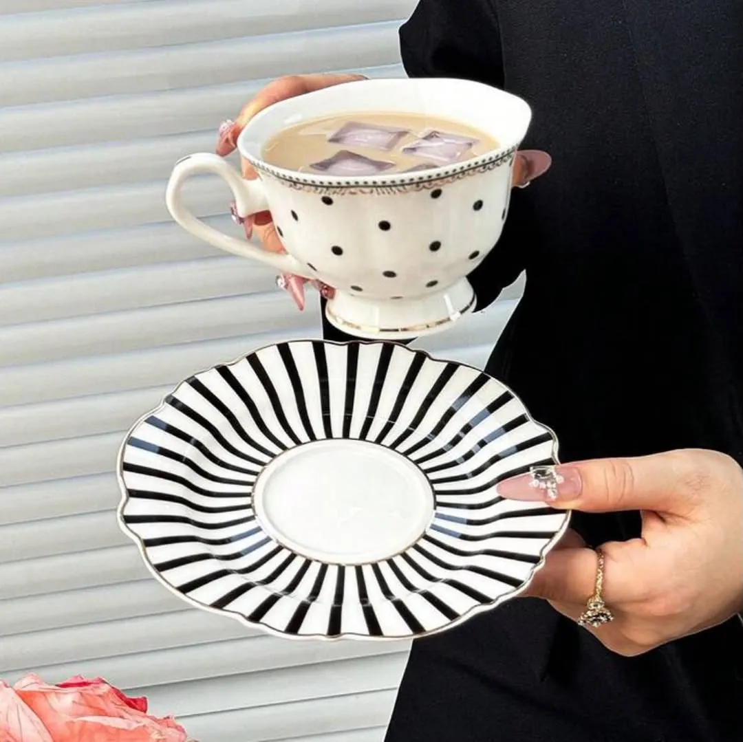 Floral Design Cup and Saucer Set