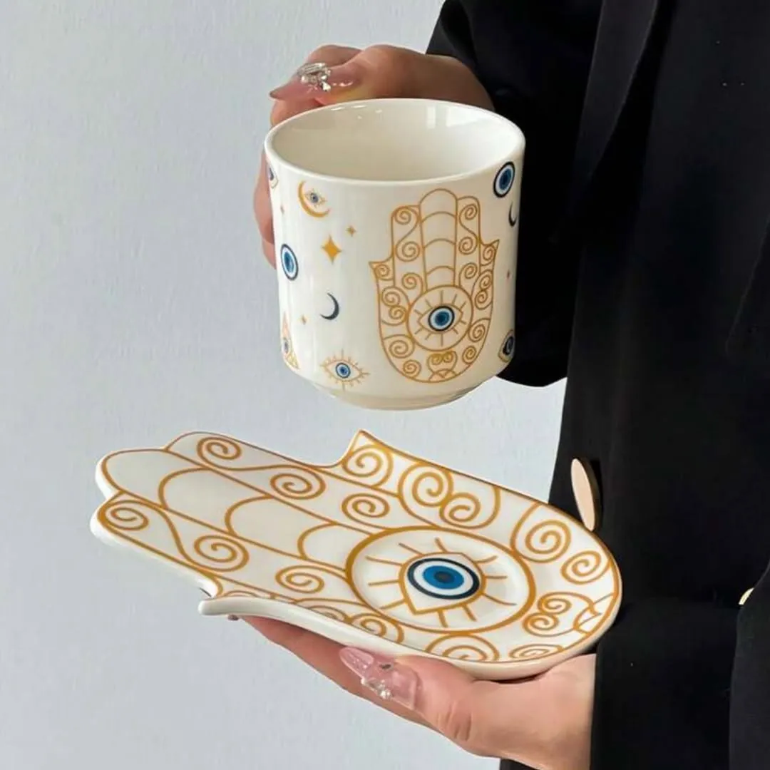Floral Design Cup and Saucer Set