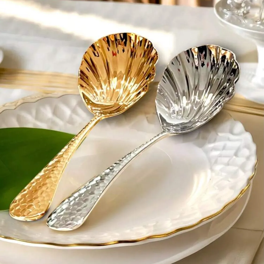 Gold Decorative Dessert Tongs