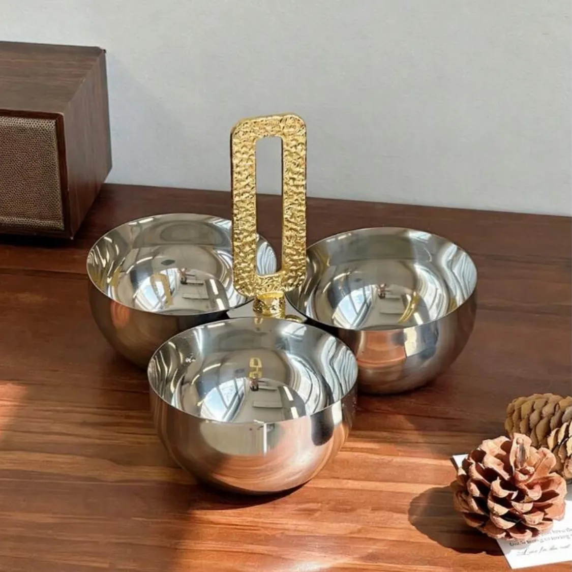 Golden Palm Tree Bowl Set