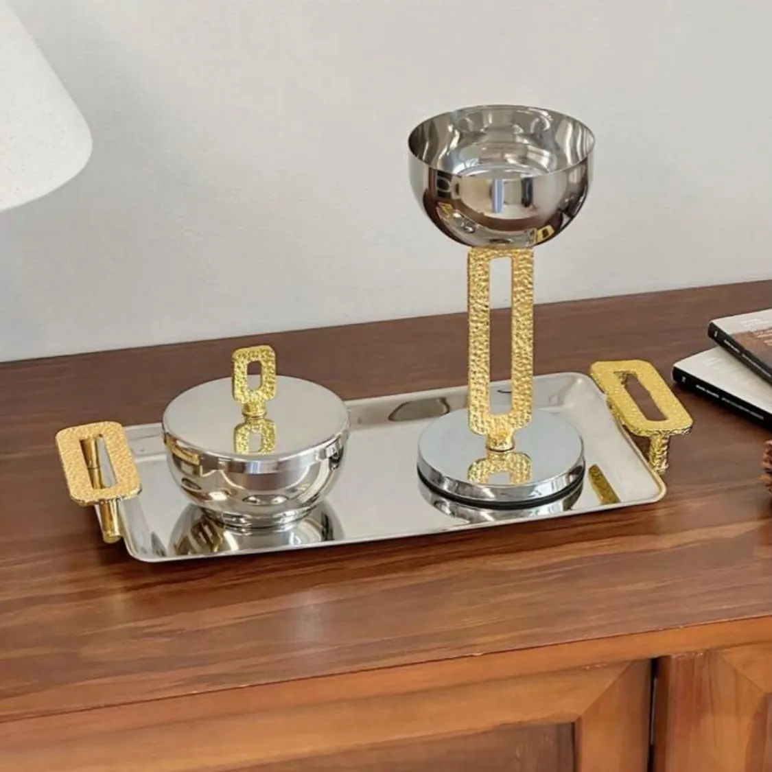 Golden Palm Tree Bowl Set
